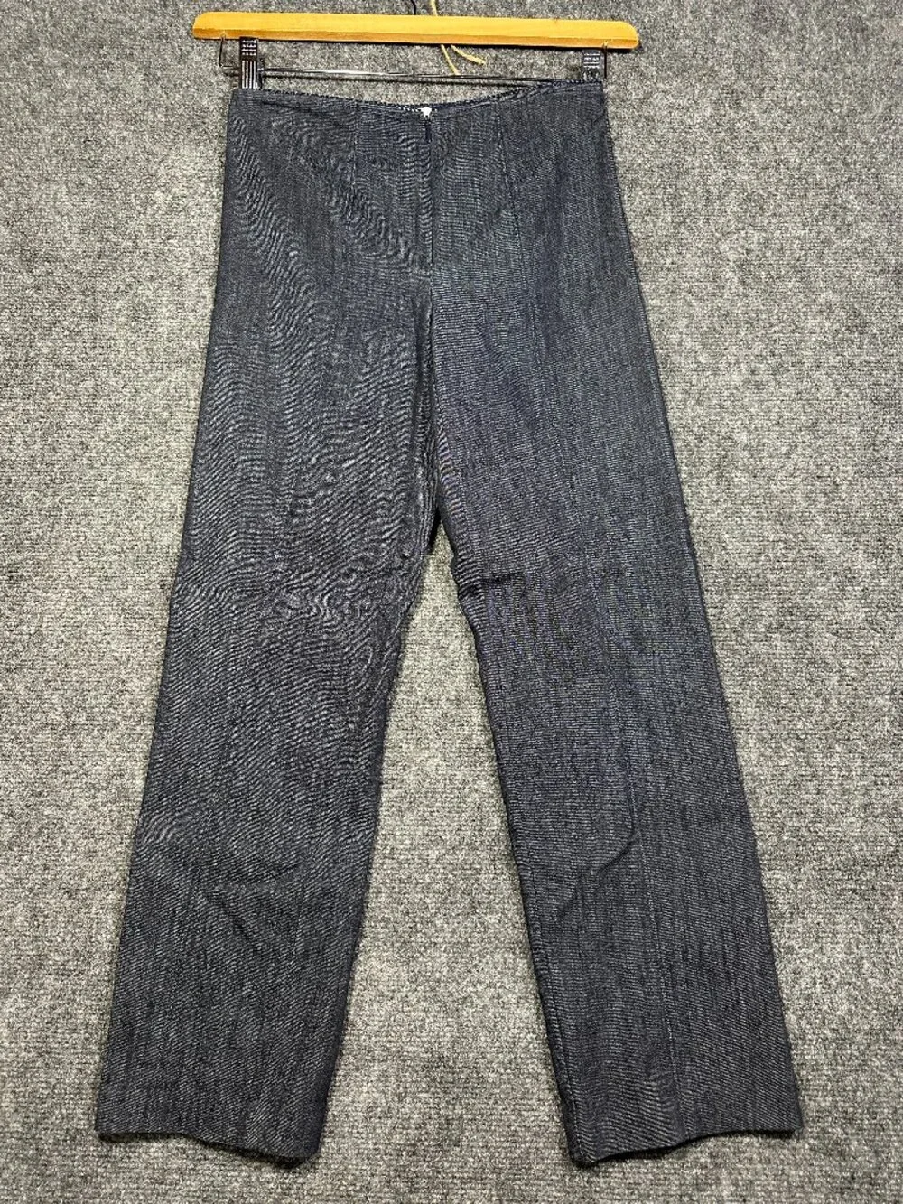 Joseph Ribkoff Pants Womens 2 Blue Stretch Flat Front Straight Denim Look
